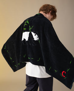 Panda Beach Towel (Black)