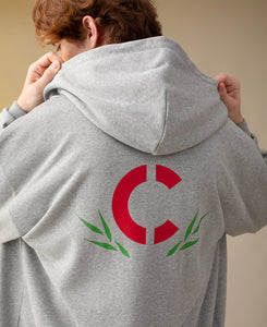 Panda Zip Up Hoodie (Grey)