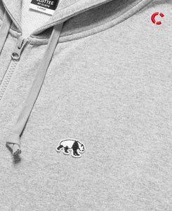Panda Zip Up Hoodie (Grey)