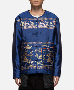Quilted Pattern Jacket (Navy)