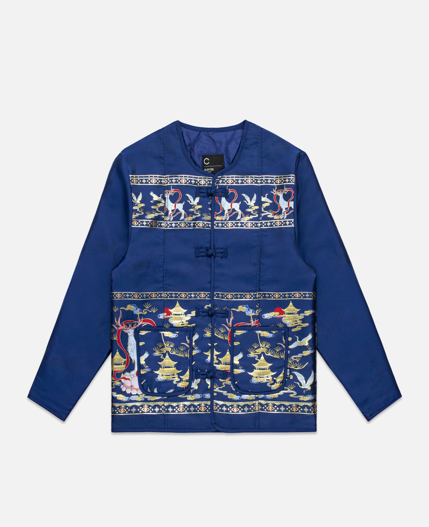 Quilted Pattern Jacket (Navy)