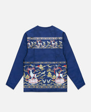 Quilted Pattern Jacket (Navy)