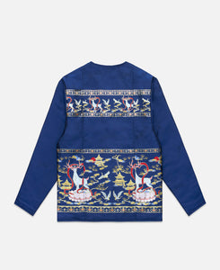 Quilted Pattern Jacket (Navy)
