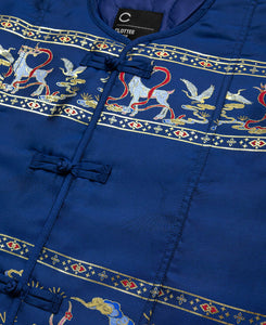 Quilted Pattern Jacket (Navy)