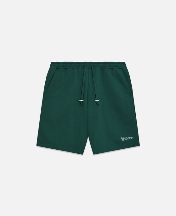 CLOTTEE Script Sweatshorts (Green)
