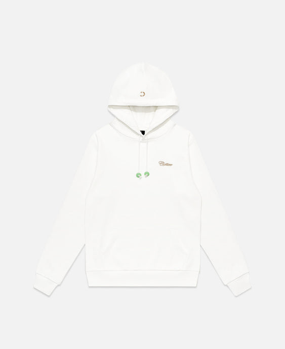 CLOTTEE Script Hoodie (Cream)
