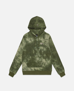 CLOTTEE Script Tie Dye Hoodie (Green)
