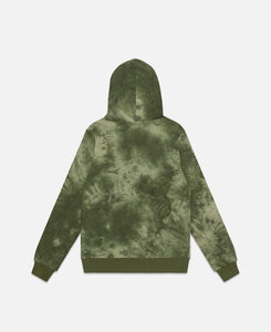 CLOTTEE Script Tie Dye Hoodie (Green)