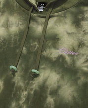CLOTTEE Script Tie Dye Hoodie (Green)