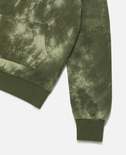 CLOTTEE Script Tie Dye Hoodie (Green)
