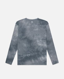 CLOTTEE Script Tie Dye L/S T-Shirt (Grey)