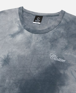 CLOTTEE Script Tie Dye L/S T-Shirt (Grey)
