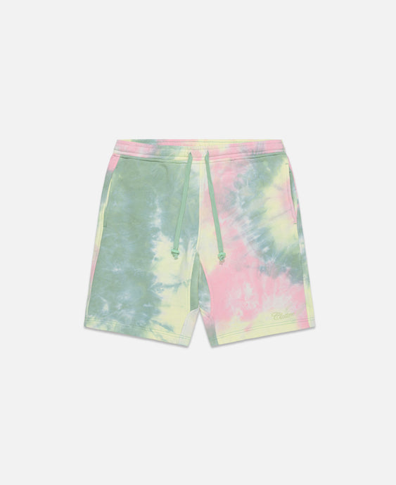 CLOTTEE Script Tie Dye Sweatshorts (Multi)