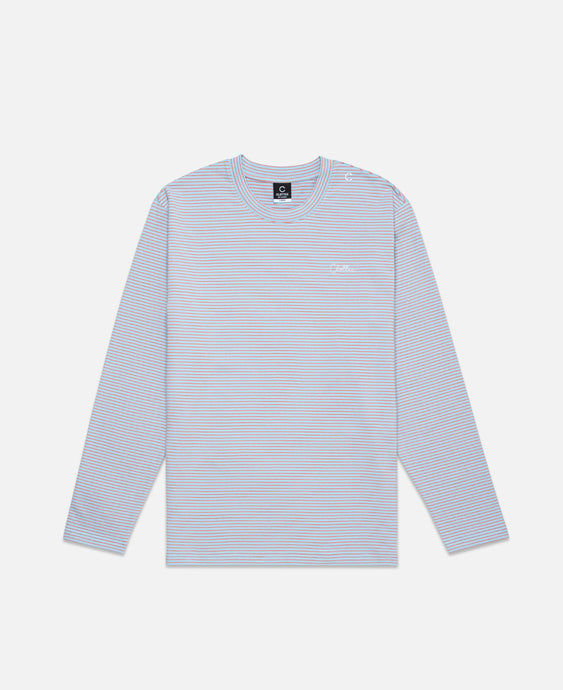 Striped L/S T-shirt (Blue)