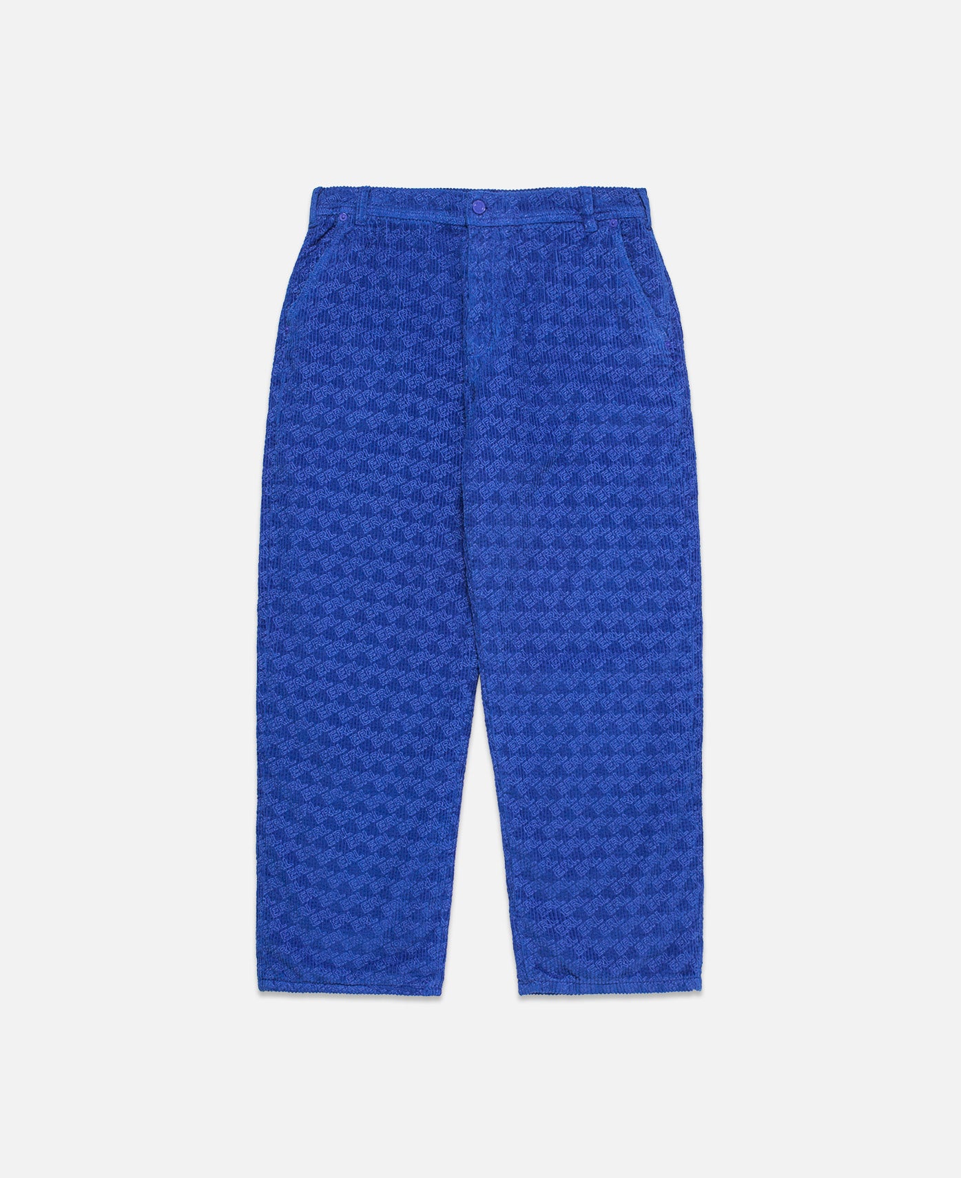 Unisex Corduroy Embossed Pants Woven (Blue)
