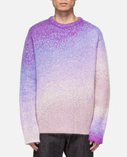 Unisex Gradient Crew Neck Knitted Sweater (Purple)