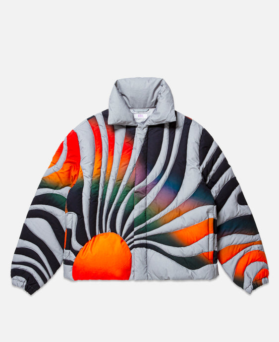 Unisex Sunset Puffer Woven Coat (Grey)