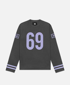 69 Box Logo L/S T-Shirt (Charcoal)