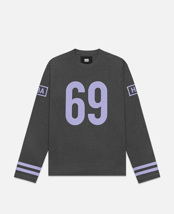 69 Box Logo L/S T-Shirt (Charcoal)