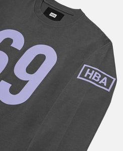 69 Box Logo L/S T-Shirt (Charcoal)