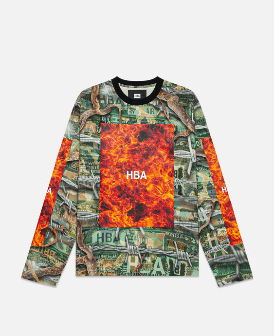 Ablaze Box Camo L/S T-shirt (Green)