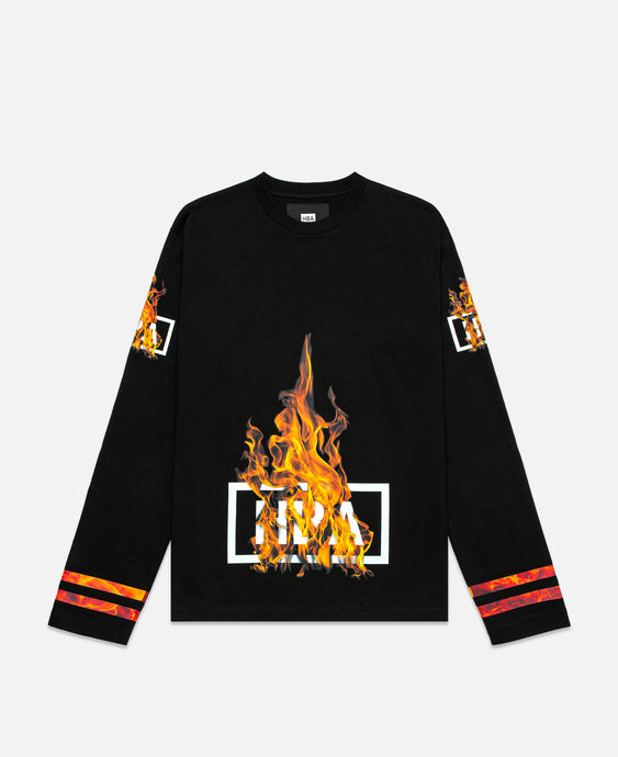 Ablaze Box Logo Hockey L/S T-shirt (Black)
