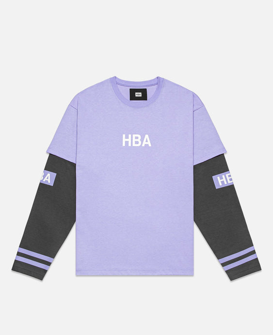 Layered L/S Hocket T-Shirt (Purple)