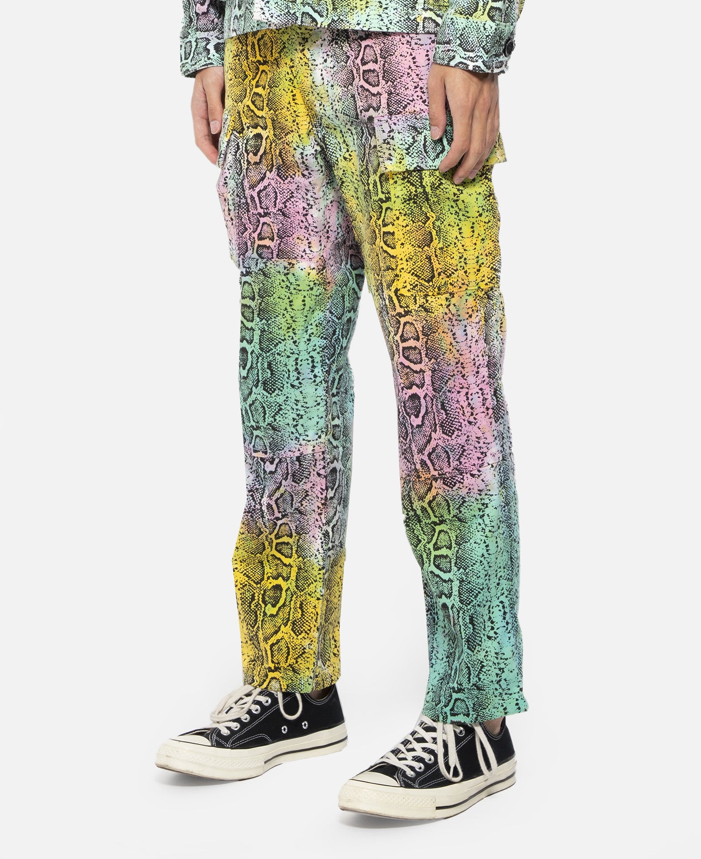 Snakeskin Cargo Pants (Multi)