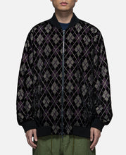 B.B. Jacket - Argyle Emb. Velvet (Black)
