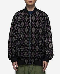 B.B. Jacket - Argyle Emb. Velvet (Black)