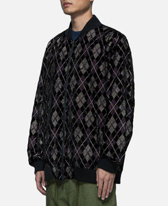 B.B. Jacket - Argyle Emb. Velvet (Black)