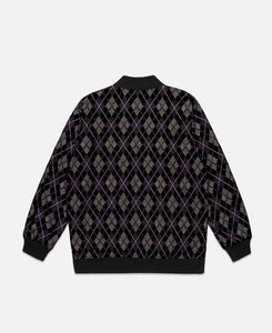 B.B. Jacket - Argyle Emb. Velvet (Black)