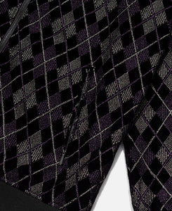 B.B. Jacket - Argyle Emb. Velvet (Black)