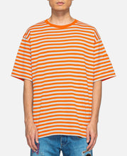 Needles Crew Neck Stripe T-Shirt (Orange)