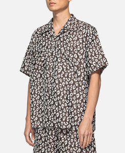 C.O.B. S/S Classic Shirt - Jacquard (Brown)