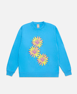 Daisy Crew Neck Sweat (Blue)