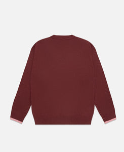 Rice And Beans Knitted Jumper (Burgundy)