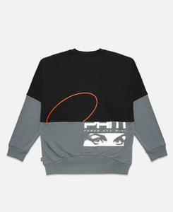 Atlantis Half Half Crew Neck Sweat (Black)