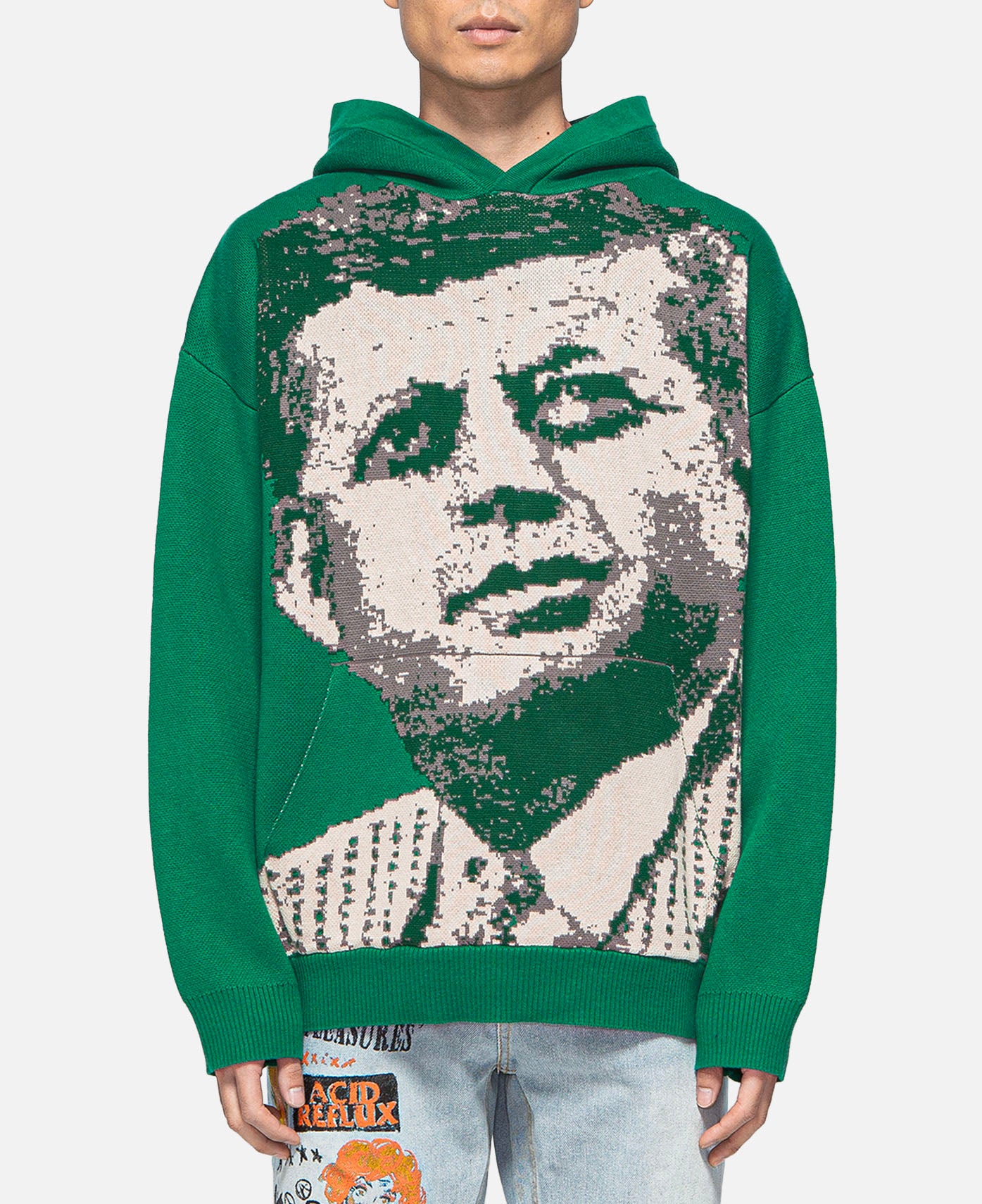 Delivered Jacquard Knit Hoodie (Green)