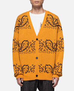 Bandana Knit Cardigan (Yellow)