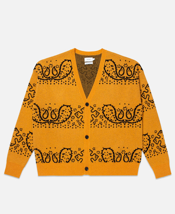 Bandana Knit Cardigan (Yellow)