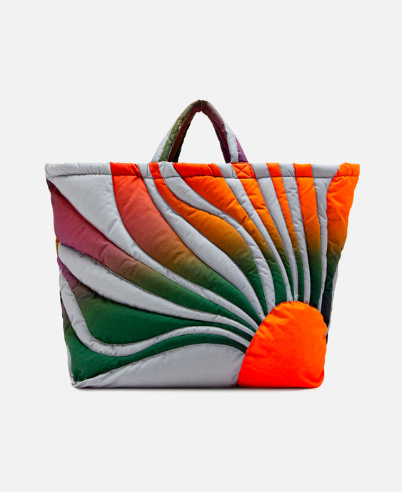 Unisex Sunset Puffer Woven Bag (Grey)