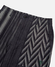 Stripe Denim Fatigue Shorts (Charcoal)