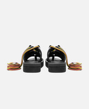 Cut-Out Ankle Strap Sandals (Black)