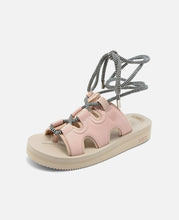 Cut-Out Ankle Strap Sandals (Pink)