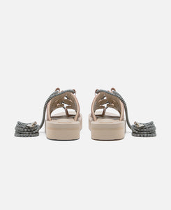 Cut-Out Ankle Strap Sandals (Pink)
