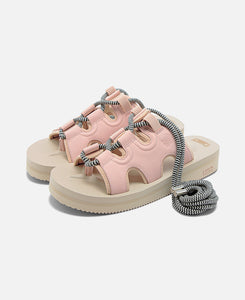 Cut-Out Ankle Strap Sandals (Pink)