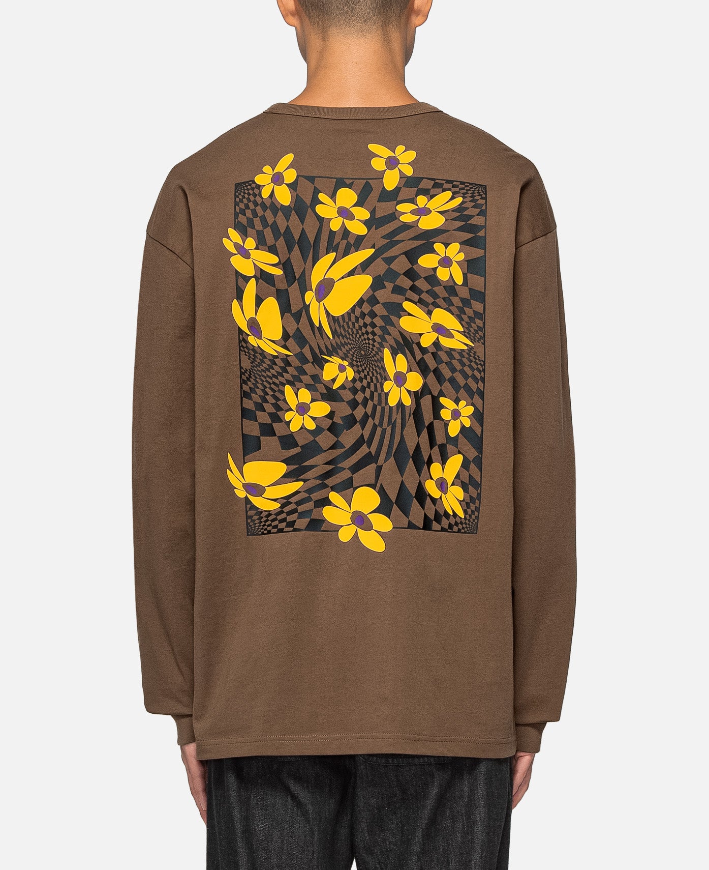 P.A.M. Spiral Checker L/S T-Shirt (Brown)